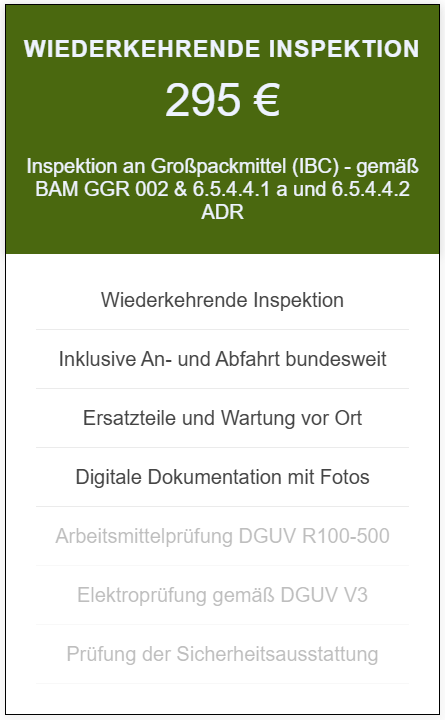 Wiederkehrende Inspektion